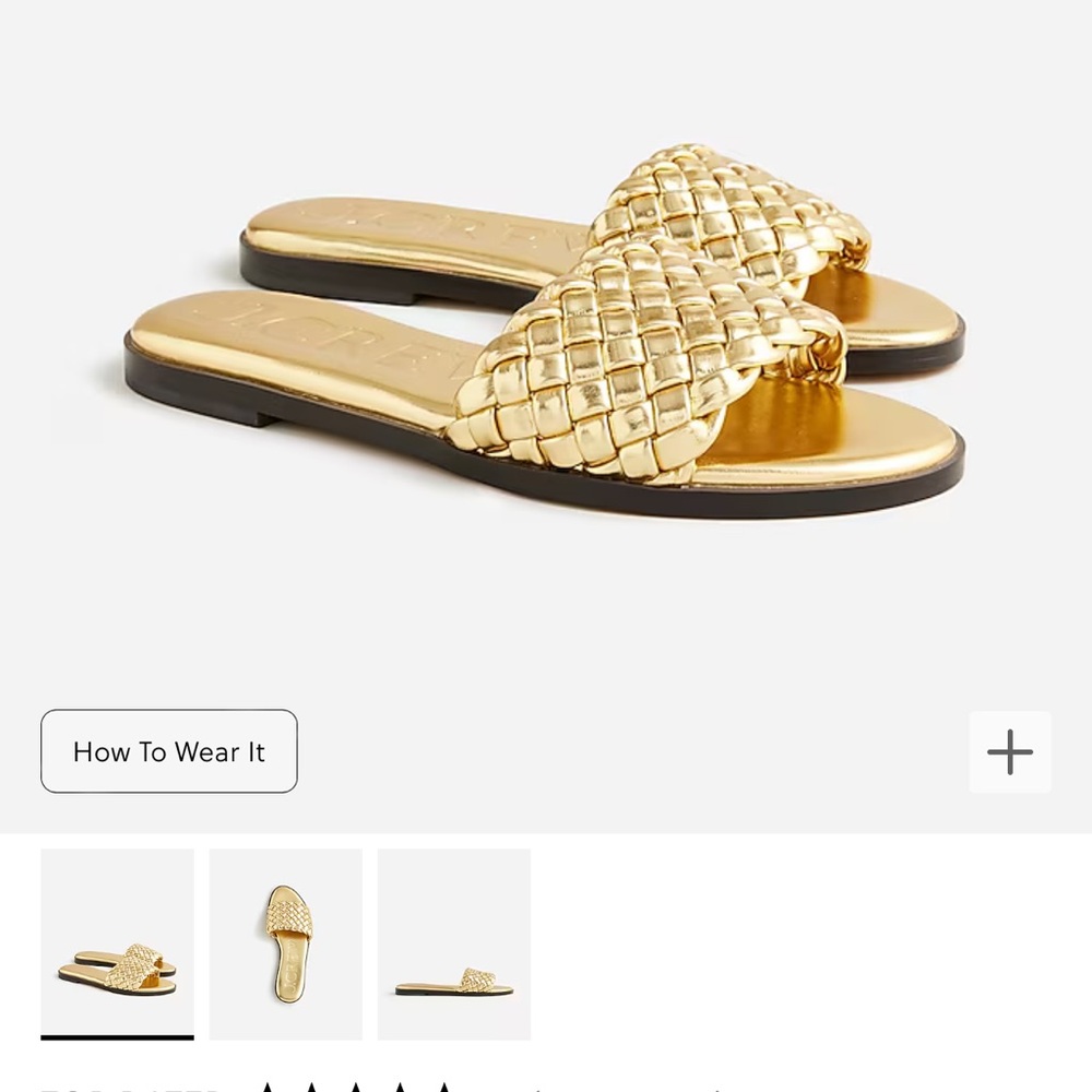 Jcrew gold sandals